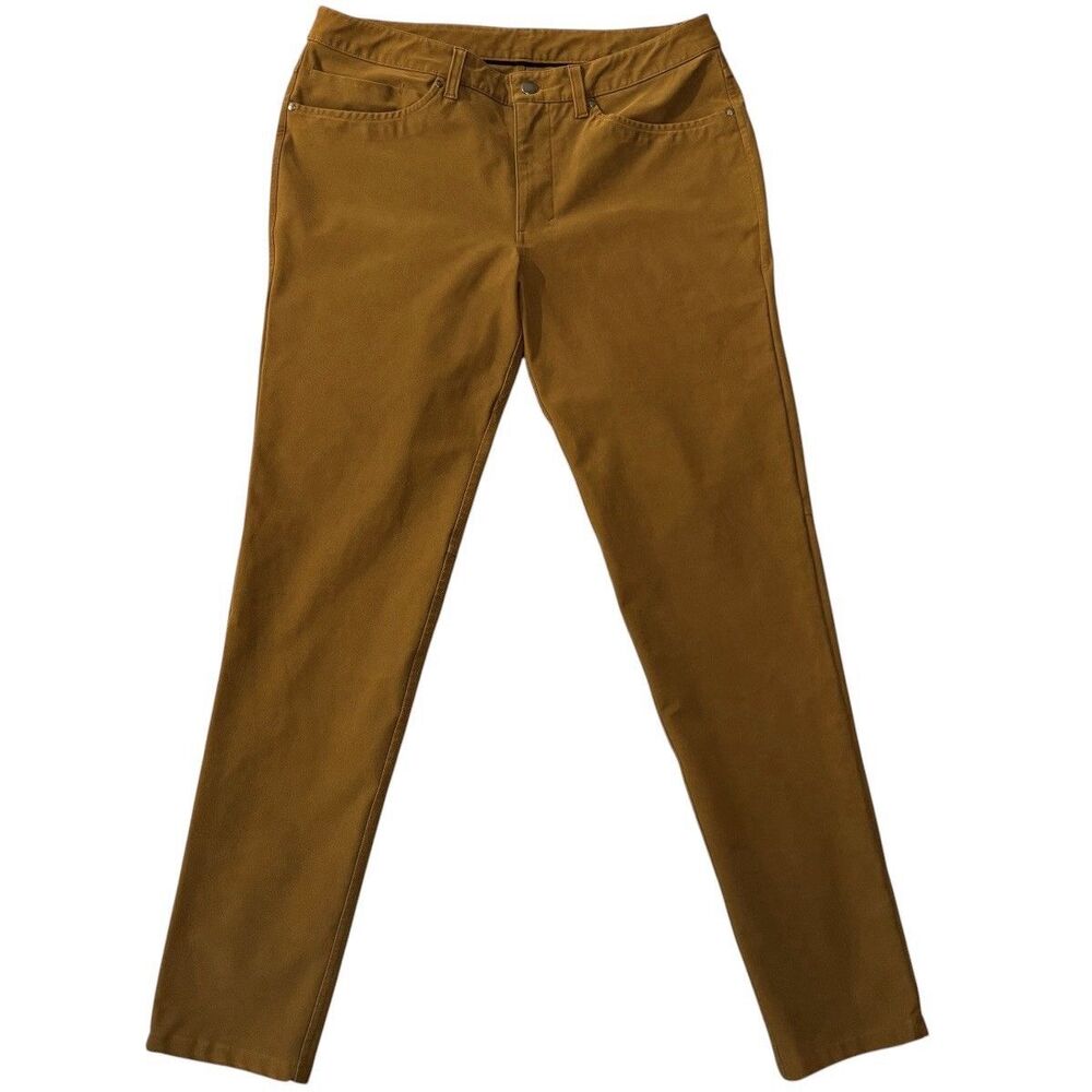 Lululemon ABC Utilitech Pants Bronze Brown Men’s 33x32.5 Slim Fit Canvas Work